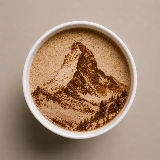 Coffee+ Becher mit Wunschmotiv-Motiv im Milchschaum