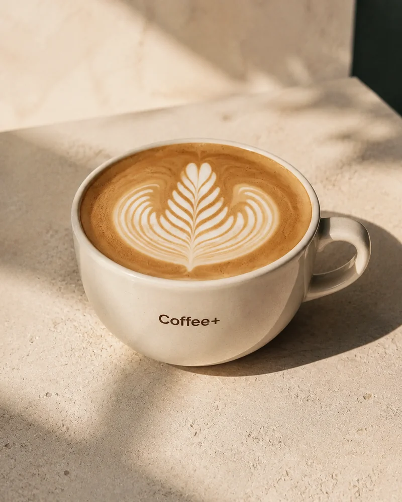 Latte-Art Blatt